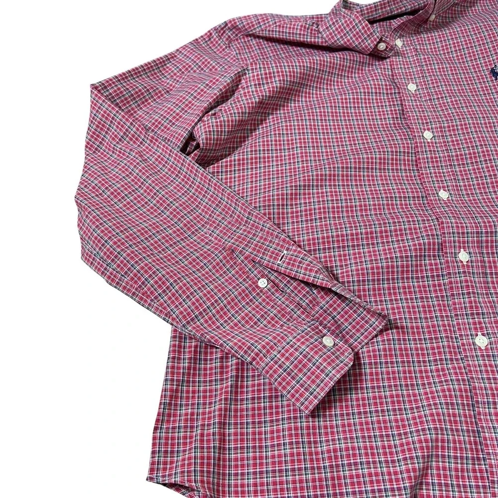 Ralph Lauren Mens Classic Fit Shirt Sz L Plaid‎ Button Down Long Sleeve Preppy